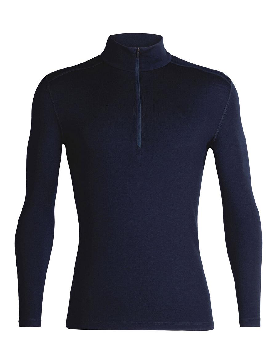 Base Layers Icebreaker Merino 260 Tech Long Sleeve Half Zip Thermal Top Męskie Granatowe | PL 1562FDNM